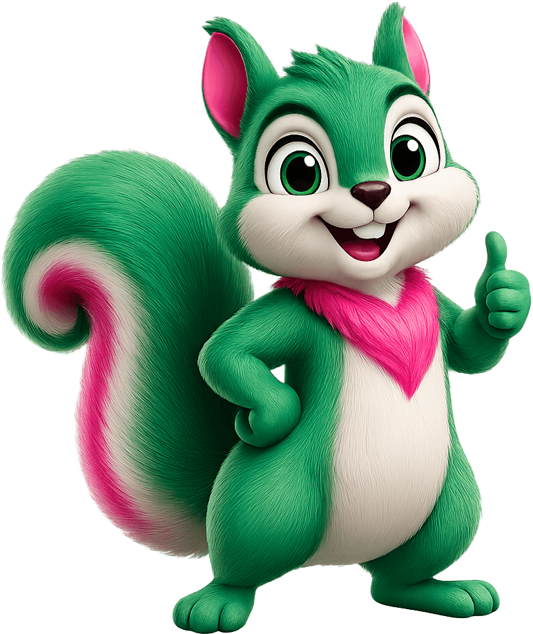 CashDiscounter eekhoorn mascotte